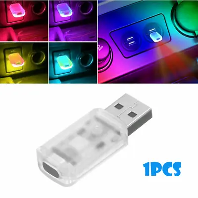 Mini LED Lamp Bulb USB Car Interior Atmosphere Ambient Neon Lights Accessories • $2.32