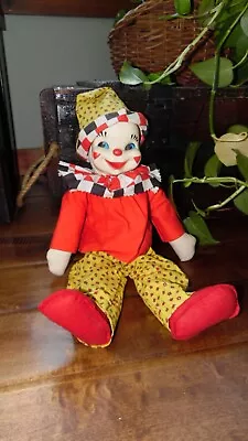 Vintage Gund Creations Rubber Face 18  Clown J. Swedlin 1950s RARE Outfit / Hat • $79.97