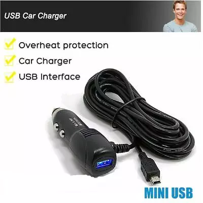 $23.79 • Buy Dash Cam Car Charger Mini USB Cable 5v Power Lead Cord For DVR Camera GPS