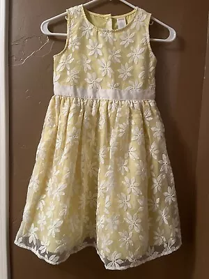 Gymboree Girls Yellow With Daisies Easter/Church Dress Size 8 Worn Once • $16