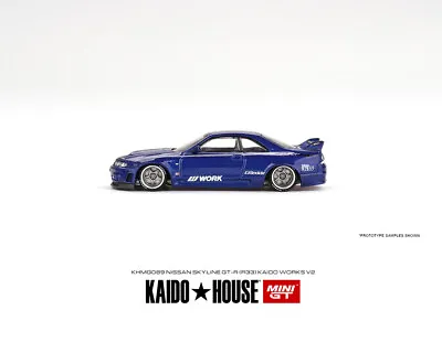 Kaido House X Mini GT Nissan GT-R R33 Kaido Works V2 1:64 Blue Model KHMG089 • $19.99