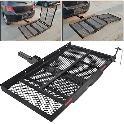 Carrier Hitch Mount Cargo Folding Scooter Wheelchair Carrier Mobility Rack Ramp • $136.10