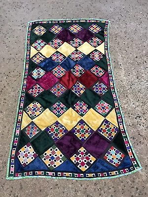 Vintage Uzbek Embroidery Patchwork Suzani Handmade Tablecover Wall Hanging • $150