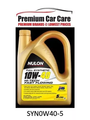 $59.90 • Buy Nulon Full Synthetic 0W-40 High Performance Engine Oil (SYN0W40)