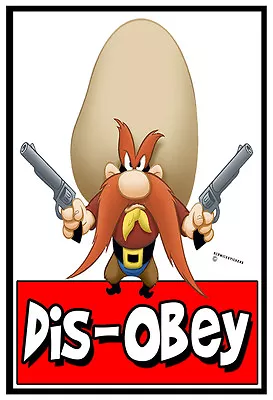 Dis-obey Sticker Funny Yosemite Sam Disobey Sticker Lucky 13 Product • $9.72