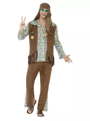 60s Hippie Costume 1960's Hippie Peace Love Halloween Fancy Dress Costume • $81.95