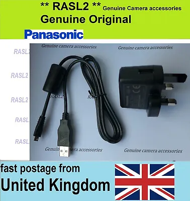 Genuine Panasonic Charger + USB Cable DMC-TZ70 TZ60 TZ57 TZ55 • £29.95