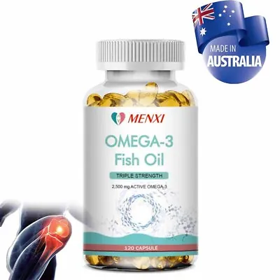 Omega 3 Fish Oil 3 X Strength 1300mg EPA & 1200mg DHA Capsules Better Absorption • $16.62