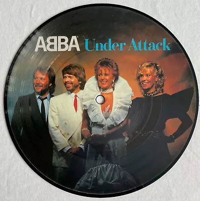 ABBA - Under Attack - Rare Original 1982 UK 7  Picture Disc (Vinyl Record) • £49.99