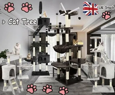 £45.99 • Buy Cat Tree Climbing Tower Pet Kitten Scratcher Scratching Post Activity Centre UK