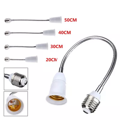 Bulb Flexible Extension Adapter E27 Converter LED Light Holder Screw Socket • $10.83