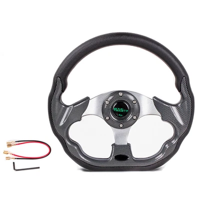 $26.99 • Buy 12.5  Carbon Fiber Golf Cart Steering Wheel For EZGO Club Car Yamaha Cart Parts