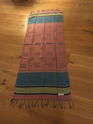£8.99 • Buy Thai Silk Pashmina Shawl Wrap Reversible Scarf Throw 100 Cashmere