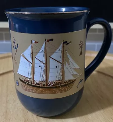 Otagiri Japan Gibson Greetings Mug Nautical Sailing Ship Clipper Mug Gold Trim • £9.99