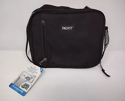 NEW Packit Freezable Classic Lunch Bag W/Pockets Black 10 X 8.5 X 4  • $21.90