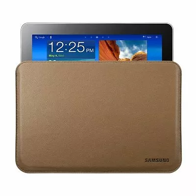 £10 • Buy Genuine Samsung EFC-1B1LCEBSTD Leather Pouch For 10.1 Inch Galaxy Note - Brown 