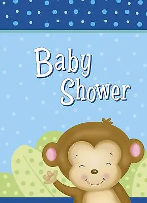 Boy Monkey Baby Shower Invitations 8ct • $3.99