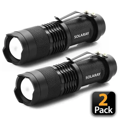 2-Pack Tactical LED Flashlight Military Grade Small Ultra Bright Light Lamp • $12.99