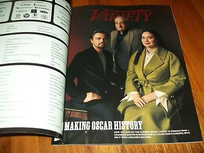 JANUARY 2024 - VARIETY MAGAZINE - LEONARDO DiCAPRIO - MARTIN SCORSESE COVER RARE • $4.48