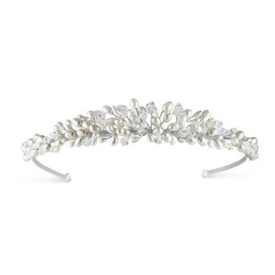 Bnwt Ex Stock Starlet Monaco Crystal + Freshwater Pearl Traditional Tiara + Box • £26.99