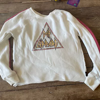 Def Leppard Trunk LTD Free People Triangle Logo Crewneck Sweatshirt New Pullover • $31