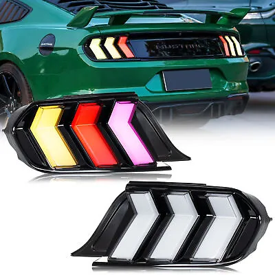 RGB LED Tail Lights For Ford Mustang 2015-2023 Animation Sequential Rear Lamps • $675