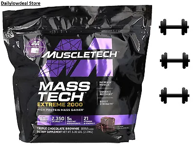 Muscletech Mass Tech Extreme 2000 Triple Chocolate Brownie 6 Lb EXP: 01/2026 • $54.90