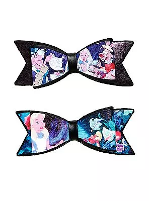 Alice In Wonderland Mad Hatter & Alice Film Scenes Exclusive Disney Hair Bow Set • $12.95