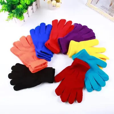 KIDS Magic Gloves Thermal Winter Warm Girls Boys Stretch Unisex • £1.99