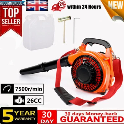 £65.99 • Buy 26cc Garden Yard Handheld Petrol Leaf Blower Powerful 2Stroke Air Cooled Engine