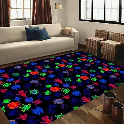 Game Time Rug Arcade Rug Arcade Carpet Lasertag Rug Arcade Decor • $155