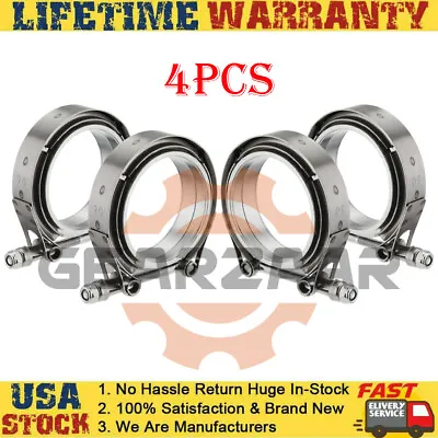 304 Stainless Steel 3inch V-band Clamp 3  Male/female Flange Kit 4pcs • $41.99