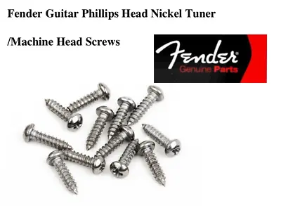 New 12 Fender Phillips Head Nickel 0021405049 Tuners - Guitar STRAT / Tele • $44.67