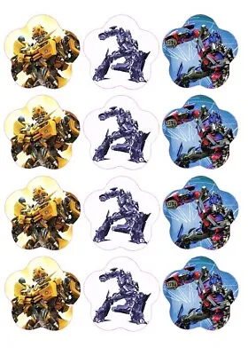 24 Transformers Fairy Cake Toppers Edible Party Decorations • £2.38