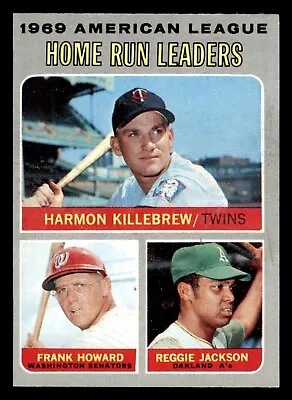 1970 Topps Baseball #66 A.L. HR Leaders Killebrew Jackson EX/MT *d3 • $14