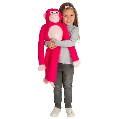 £18.49 • Buy Cheeky Monkey Pink Light 75cm Cuddle Soft Toy Teddy Large Hug Plushie Snuggle UK