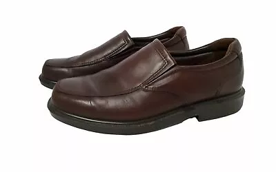 Sas Mens Leather Slide On Brown Comfort Loafers Size 12m. • $90.19