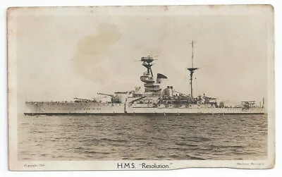 £10 • Buy HMS RESOLUTION Revenge / R-class Battleship Royal Navy Unused RP PC