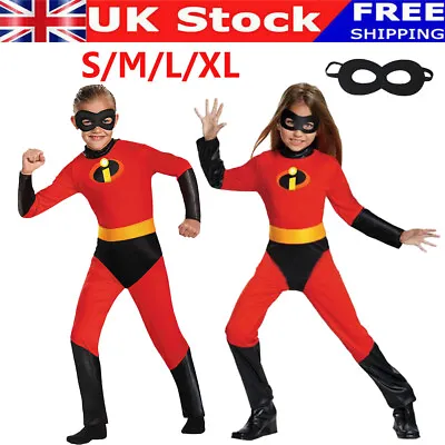 Kids Boys Girls The Incredibles Cosplay Fancy Dress Costume Party Bodysuit` • £13.53