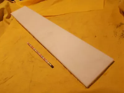 WHITE HDPE BAR Polyethylene Sheet Machinable Plastic 3/8  X 4 X 24  MARINE BOARD • $17