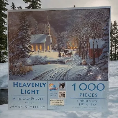  SunsOut Heavenly Light Puzzle New Sealed Mark Keathley 1000 Pieces 19  X 30  • $18.95