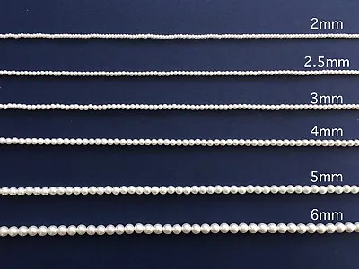 £71.99 • Buy HIGH QUALITY IMITATION PEARLS 2, 2.5, 3, 4, 5, 6, 8MM IVORY Or WHITE
