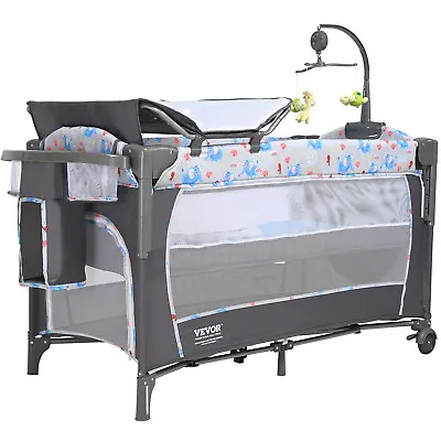 VEVOR Baby Bassinet Bedside Crib 77lbs Load Capacity Foldable Bedside Sleeper • $89.99