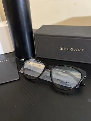 Bvlgari 4154-B 54[]16 Eyeglasses New W Box Brown Gold Italy 110 • $237.77