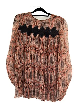 $70 • Buy Zimmerman Boho Luxe Silk Blouse With Gold Thread