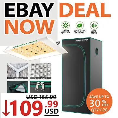 Mars Hydro TS 600 LED Grow Light Veg Flower+2'x2' Grow Tent Indoor Plant Kits • $109.99