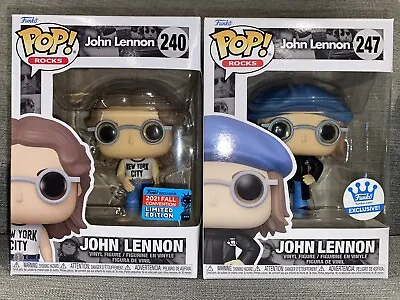 Funko Pop John Lennon In Peacoat 247 FunkoShop NYCC 240 Exclusive The Beatles • $53.50