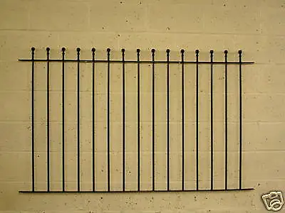 900mm HIGH BALL TOP METAL FENCING/RAILINGS RAILING • £84.99