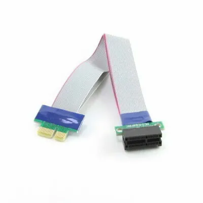 PCI-Express PCI-E 1X Riser Card Ribbon Extender Extension Flex Relocate Cable • $6.40