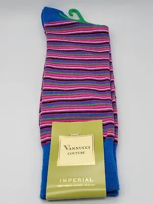 VANNUCCI Designer Mens Dress Socks Sz 10-13 Wild Cool Color Funky Pattern Stripe • $14.99